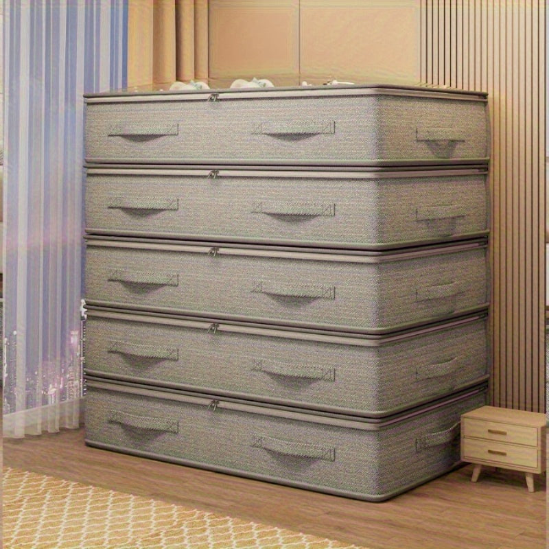 [Space-Saving Closet Organizer] 3pcs Underbed Closet Organizer and Storage Cabinet | Foldable, Space-Saving, Labor-Saving, for Blankets, Skirts, Quilts, Pillows, Clothes, and Underbed Storage