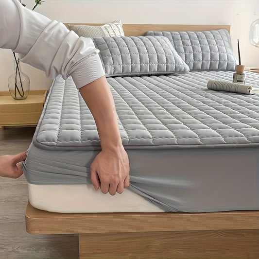 1pc Cooling Waterproof Mattress Protector - Deep Pocket (9-15"), Cooling Technology, Fits Most Mattresses - Machine Washable Bedspread Alternative - Ideal for Home, Hotels, Guest Rooms - Available in White, Light Blue, Navy,