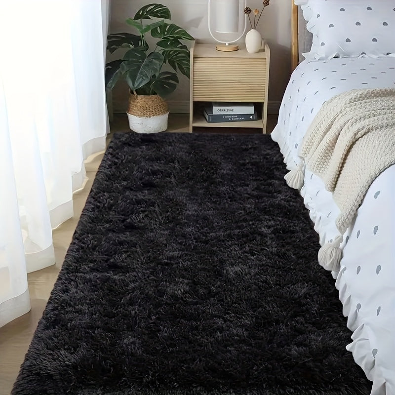 1pc Soft Shaggy Runner Rug for Bedroom, 2x6 Feet Indoor Modern Fluffy Area Rugs Fuzzy Carpet for Hallway Bedside, Easy to Clean, Upgrade Non-Slip Shag Plush Rug for Dorm Living Room, Winter indoor flooring, Heating Next to th