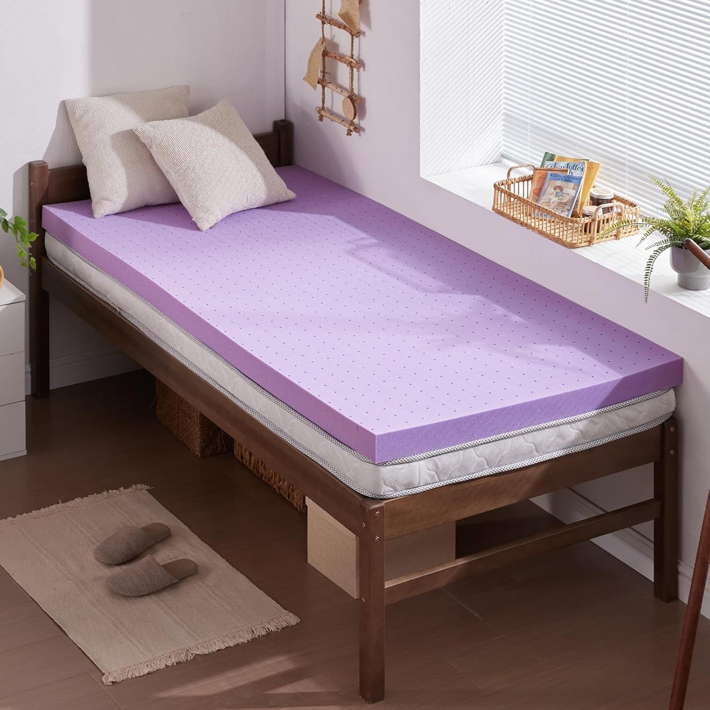 Cooling Gel Memory Foam Mattress Topper, Breathable Gel Premium Memory Foam Mattress, Fits All Mattresses, Ventilated Soft Breathable Mattress, 1.5in, 2in, 3in, 4in Thickness Available, Multiple Sizes To Meet Different Needs,