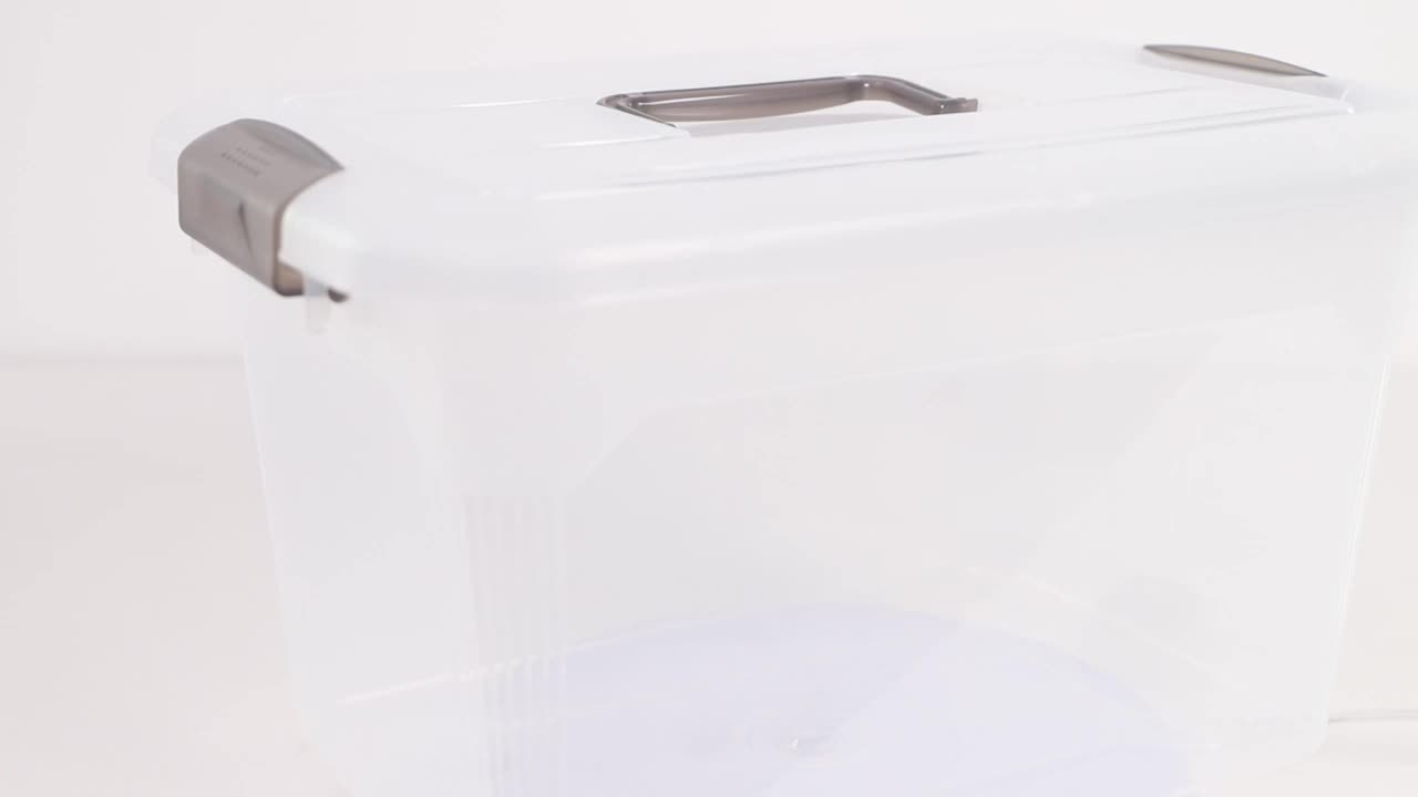 6pcs Transparent Plastic Storage Box, Stackable Storage Container with Lock Cover And Handle, for Organizing Toys, Books, Beads, Pantry Items, Multi-purpose Home Storage Accessories