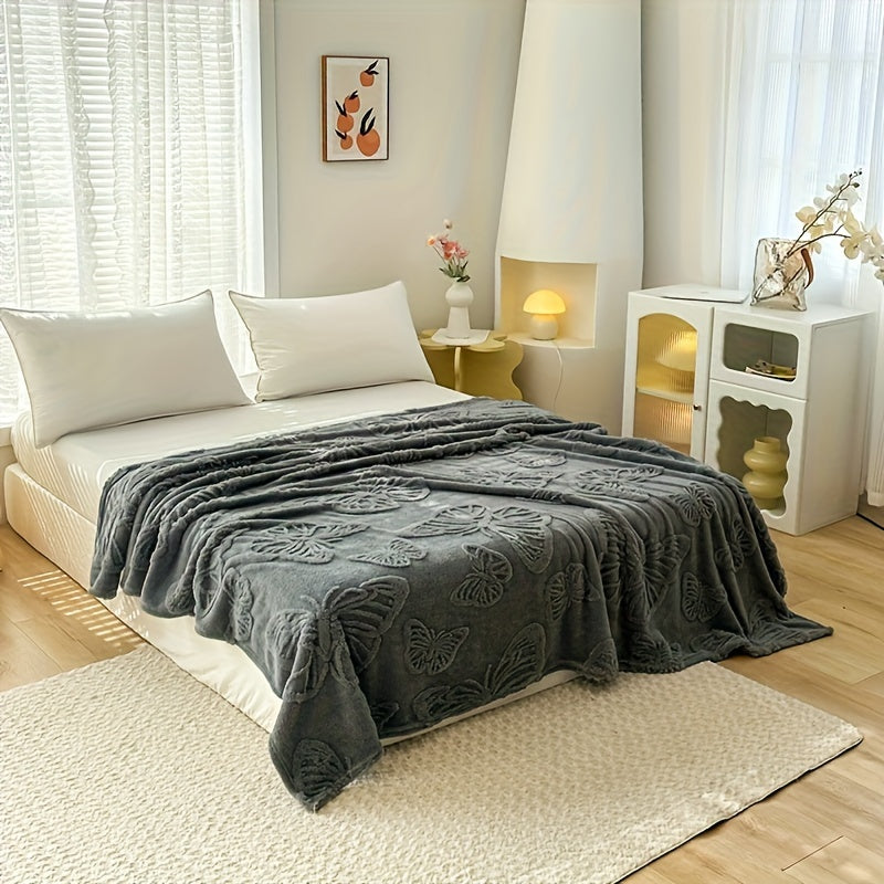 Tufted Throw Blanket-Premium Flannel Fleece for All-Season Cozy Comfort | Versatile Use: Bed, Couch, Office, Camping, Lunch Nap & Air Conditioning | Ultra-Soft, Lightweight & Stylish Home Decor