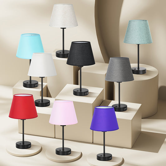Table Lamps Set Of 2 with Dual USB Charging Ports, Modern Bedside Lamps Perfect for Bedroom, Living Room, Study Room