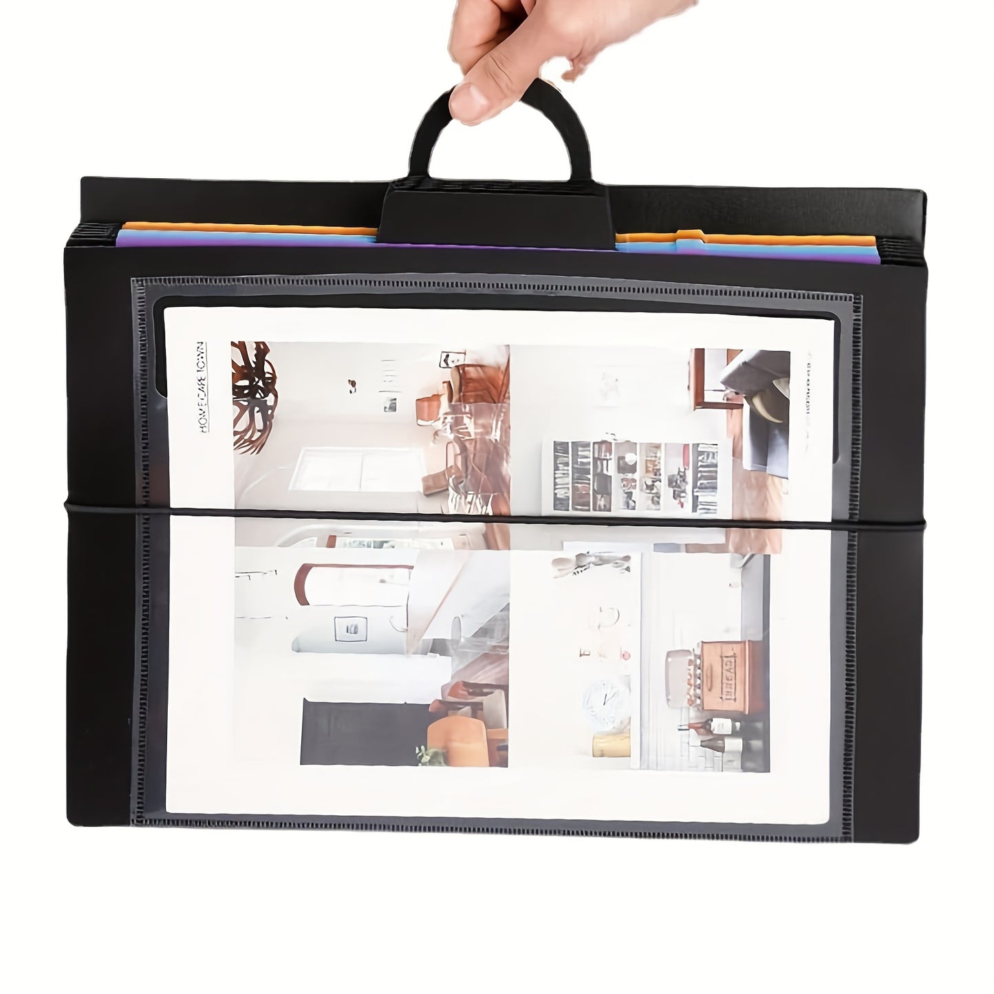 [6 Pockets Wall Organizer] 1pc Stackable 6 Pockets A4 Envelope Size Wall Organizer | School Office Home File Storage Folder, Monday to Sunday Planner