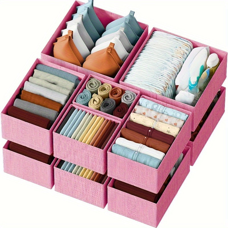 Set of 6 Non-Woven Fabric Clothes Drawer Organizer Bins - and Bedroom Dresser Storage for s Clothing - Hand Washable Professional Organizer for Closet and Dresser, Clothes Organizer Storage