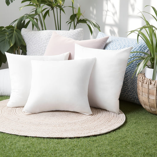 Decorative Square Pillow Inserts For Outdoor & Indoor Use - Premium Couch, Patio, And Picnic Weatherproof Cushion Filling