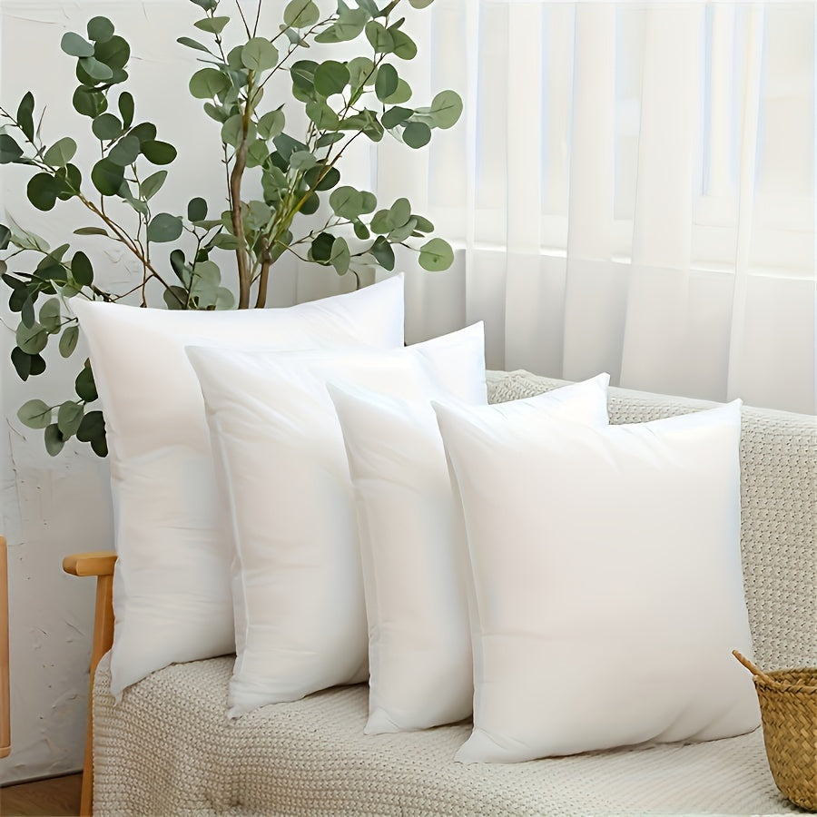 2pcs/4pcs Throw Pillow Cushions, Square Filled Pillow Core, Filled Fake Square Pillow Filler, for Living Room, Bedroom, Dormitory, Office, Home Decoration