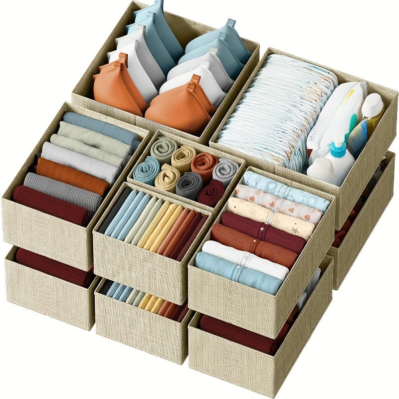 Set of 6 Non-Woven Fabric Clothes Drawer Organizer Bins - and Bedroom Dresser Storage for s Clothing - Hand Washable Professional Organizer for Closet and Dresser, Clothes Organizer Storage