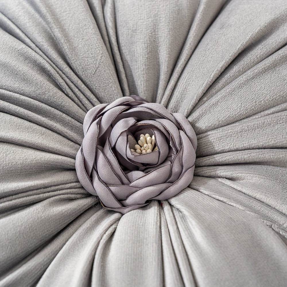 Luxurious Velvet Flower-Shaped Throw Pillow with Pillow Core - Elegant Round Cushion for Sofa, Bed, Living Room Decor, Christmas Home Decoration, Hand Wash Only, Perfect Gift for Family