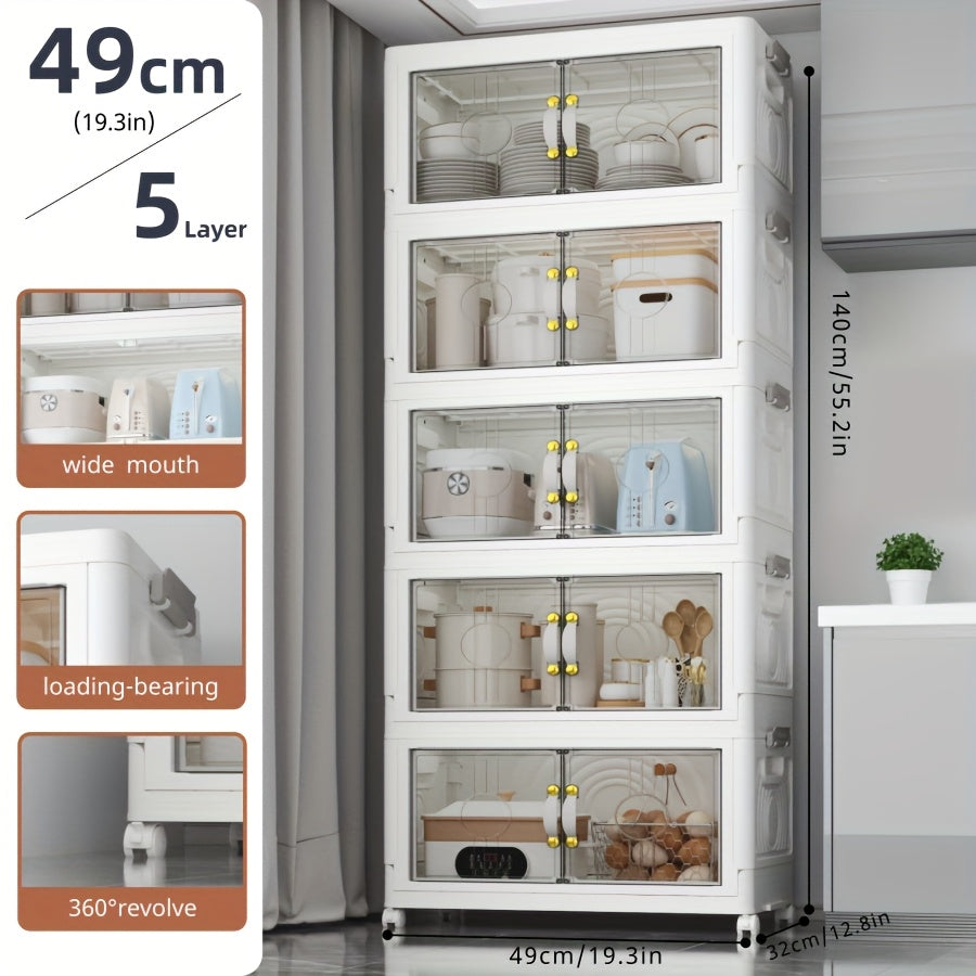 [Stackable Wardrobe Storage Box] Stackable Plastic Wardrobe Storage Box - Removable Clothing Organizer with Lid, 2-Tier 3-Tier 4-Tier 5-Tier for Home Organization and Closet Organizing System