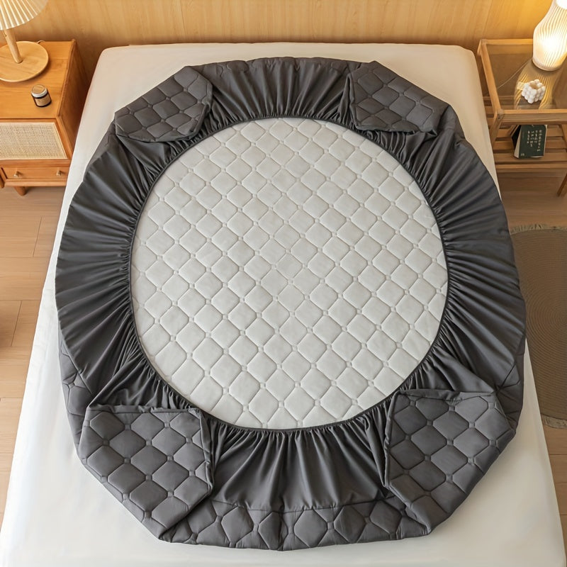 [Waterproof Mattress Protector] Waterproof Mattress Protector | 1pc Embossed Design, Quiet Fitted Sheet, Thickened Cover - Single Size 11.8" High, Multi-Size for Twin/Full XL/King Beds - Excludes Pillowcases & Insert