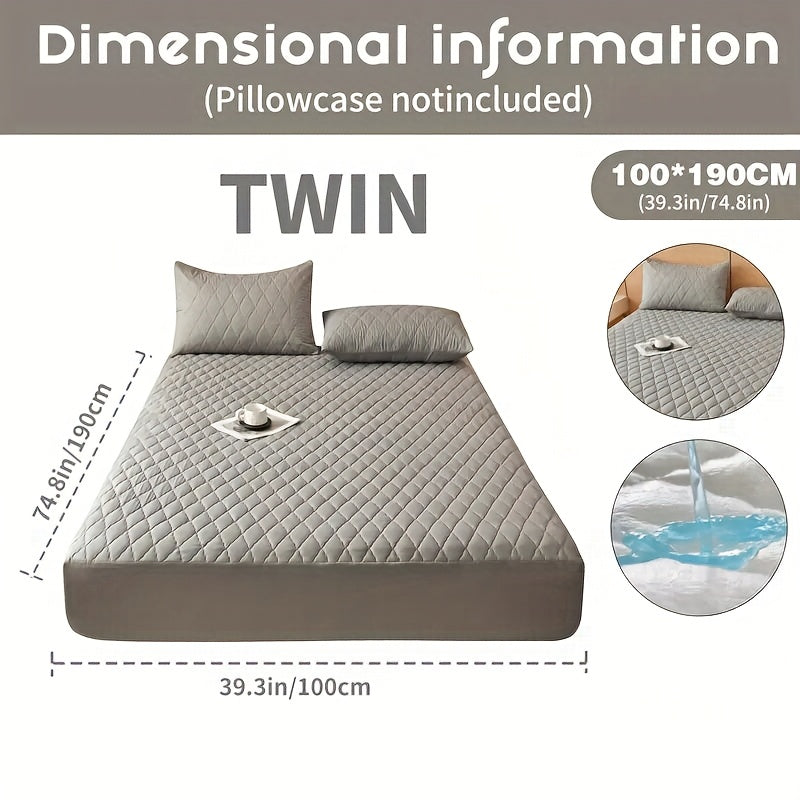 1pc Cooling Waterproof Mattress Protector - Deep Pocket (9-15"), Cooling Technology, Fits Most Mattresses - Machine Washable Bedspread Alternative - Ideal for Home, Hotels, Guest Rooms - Available in White, Light Blue, Navy,