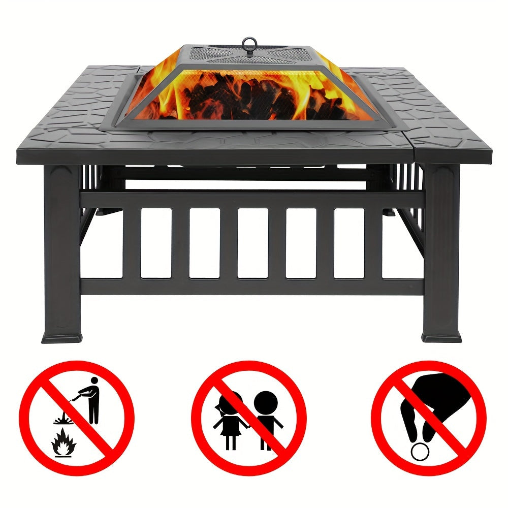 Portable Courtyard Metal Fire Bowl With Accessories Black Autumn Fall Maple Pumkin Harvest Thanksgiving Christmas Crow Decorations