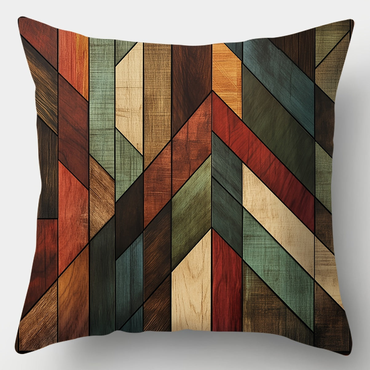 4pcs Modern Geometric Sofa Cushion Cover, 17.7*17.7 Inches, Printed on One Side, Printed Zipper Closure, Machine Washable, Multifunctional Upholstery, Ideal for Living Room, Bedroom, Patio Decoration