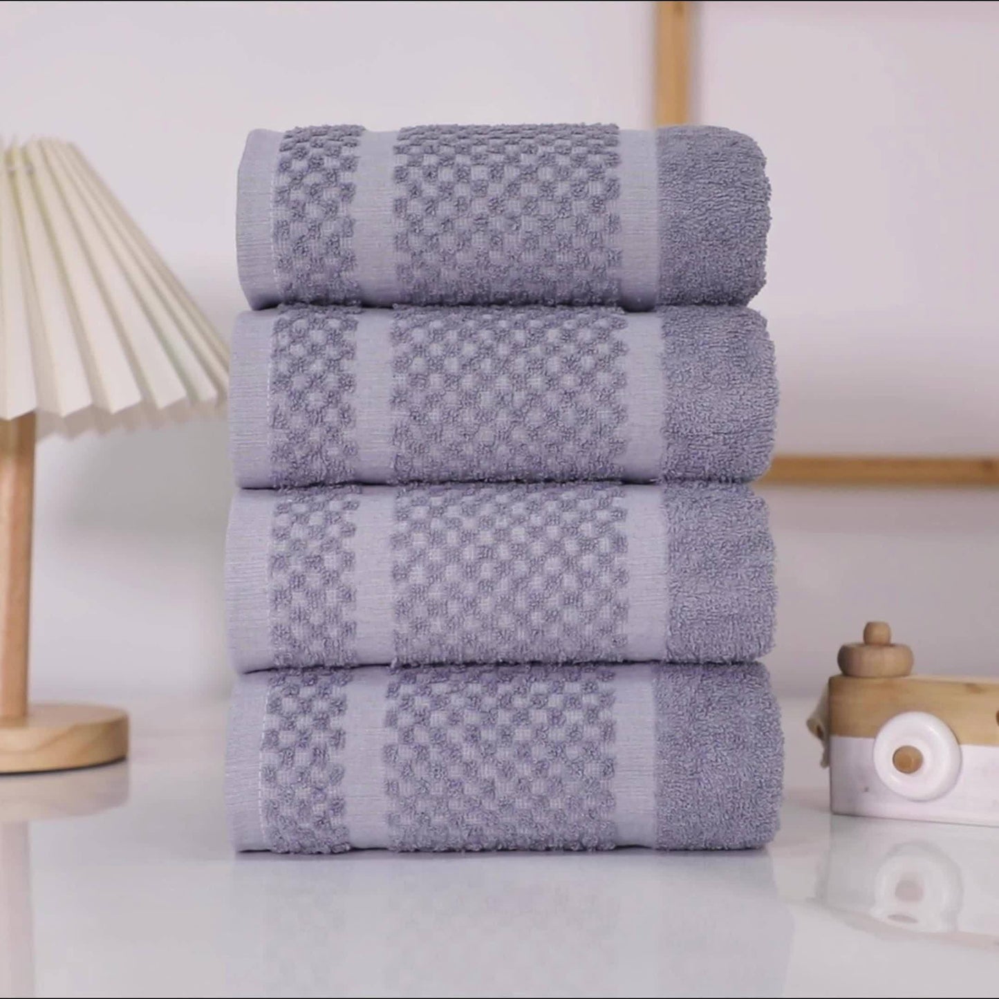 10pcs Bath Towel Set, 4pcs Bath Towels&2pcs Hand Towels&4pcs Washcloths, Solid Color, Cotton Towel, Absorbent, Quick-drying, Soft And Comfortable, Bathroom Supplies, Towels for Bathroom, Shower And Hotel, Bathroom Towel Sets,