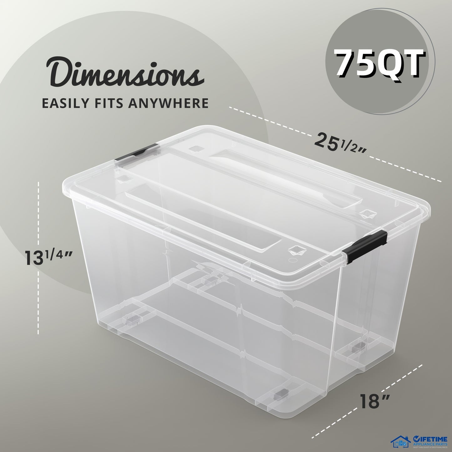 6pcs/set 34QT/54QT/75QT, [Upgraded Version] With Lid Storage Box, Super Durable Lid And Safety Buckle - Super Transparent, Toy Stackable Book, Clothing Storage Container, Closet, Wardrobe, Bedroom, Bathroom, Office Home Plast