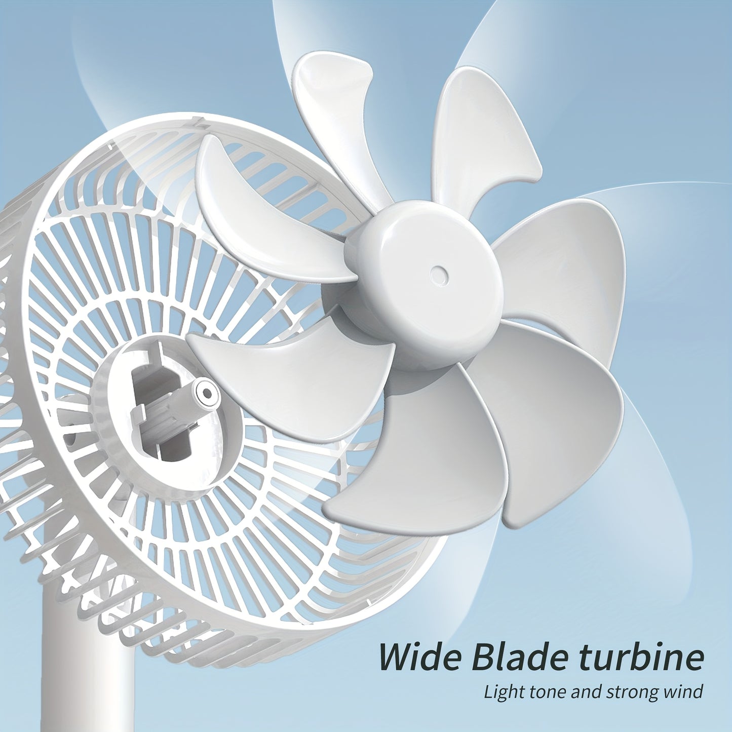 Portable 6-Inch USB Rechargeable Mini Fan with Stand - 1800mAh Battery, Ideal for Desk, Home Office, Dorm & Bedroom Cooling