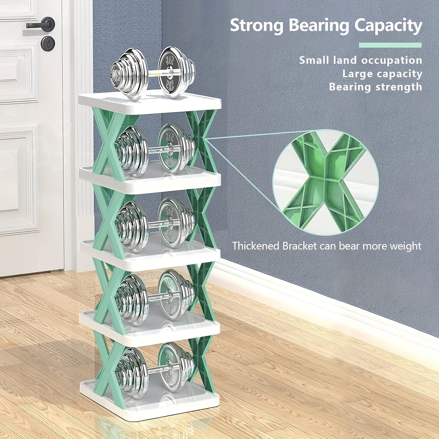 Space-Saving 9-Tier Shoe Rack - Durable PP Plastic Ladder Design Organizer, Multi-Functional Storage for Entryway, Bedroom, Living Room & Dorm - Sturdy, Lightweight & Easy Assembly, Dorm Room Organizer | Vertical Storage Solu