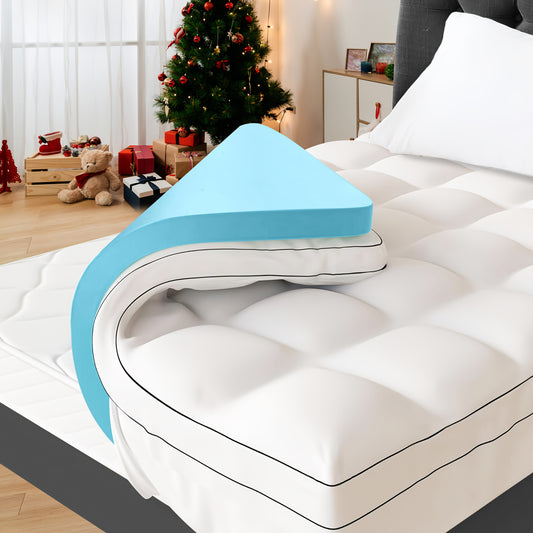 White Extra-Thick Double-Layer Full-Size Mattress Topper with 2-Inch & 2-Inch Down Alternative, 8-21 Inch Deep Pockets, Machine Washable Brushed Fabric, Zipper Closure - Premium Sleep Experience