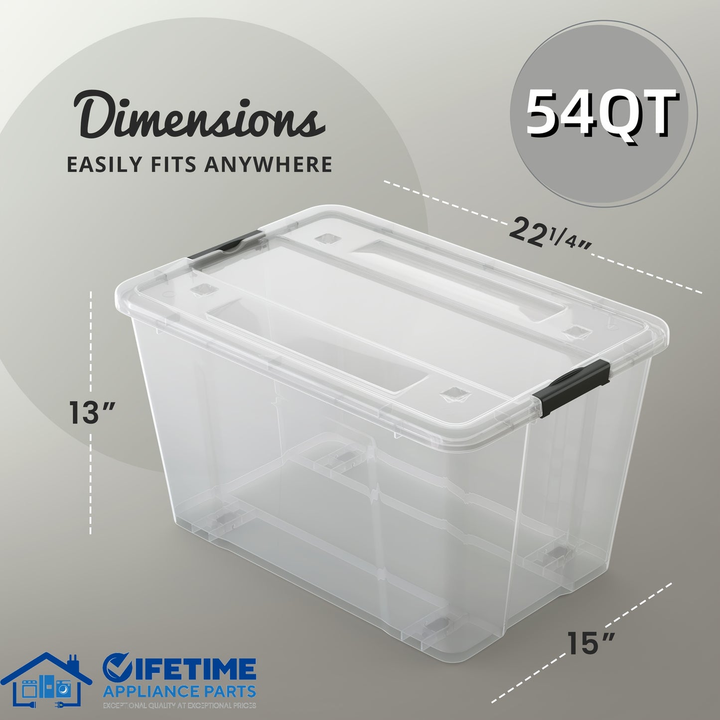 6pcs/set 34QT/54QT/75QT, [Upgraded Version] With Lid Storage Box, Super Durable Lid And Safety Buckle - Super Transparent, Toy Stackable Book, Clothing Storage Container, Closet, Wardrobe, Bedroom, Bathroom, Office Home Plast