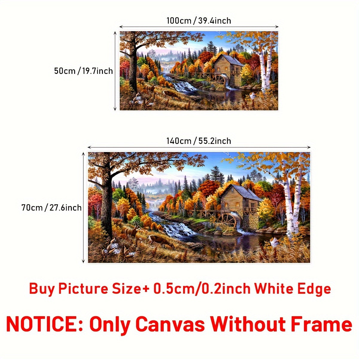 Vibrant, Forest House Canvas Wall Art Poster - Waterproof, Odorless Fabric Print for Living Room, Bedroom, Kitchen, Bar - Modern Home Decor, Gift for Friends and Family, No Frame