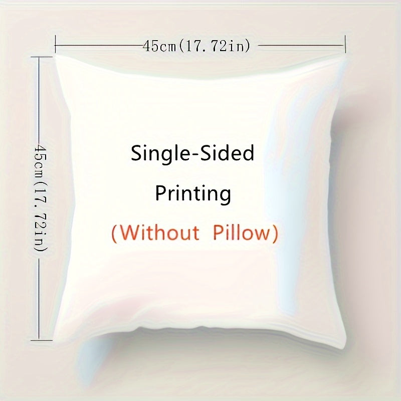 4pcs Autumn Harvest Pillow Pumpkin, Flower and Leaf Design, Country Style Printed Decorative Pillow, Suitable for Sofa, Bed, Living Room and Bedroom without Filling 14x14 16x16 18x18 20x20inch