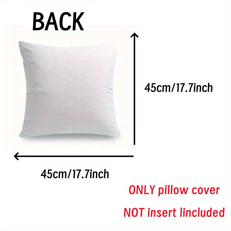 4pcs Modern Geometric Sofa Cushion Cover, 17.7*17.7 Inches, Printed on One Side, Printed Zipper Closure, Machine Washable, Multifunctional Upholstery, Ideal for Living Room, Bedroom, Patio Decoration