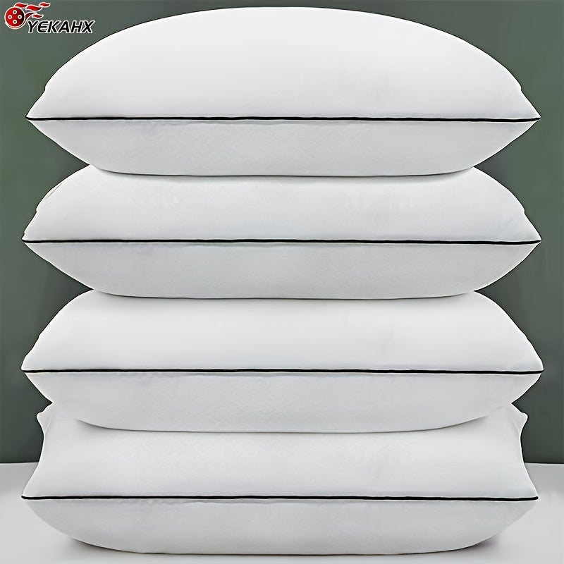 Standard Size Bed Pillows For Sleeping Set Of 4, 4 Pack Great Support Luxury Hotel Pillows For Side, Stomach And Back Sleepers.
