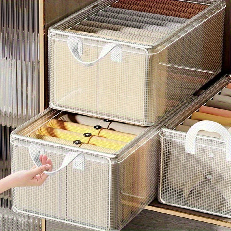 [1pc Foldable Drawer Wardrobe] Space-Saving Foldable Drawer Wardrobe with Portable Storage Bin - 1pc Ideal for Home, Dorms & RVs - Perfect for Clothes, Books & More